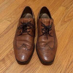 Cole Haan Tan Leather Wingtip Oxfords